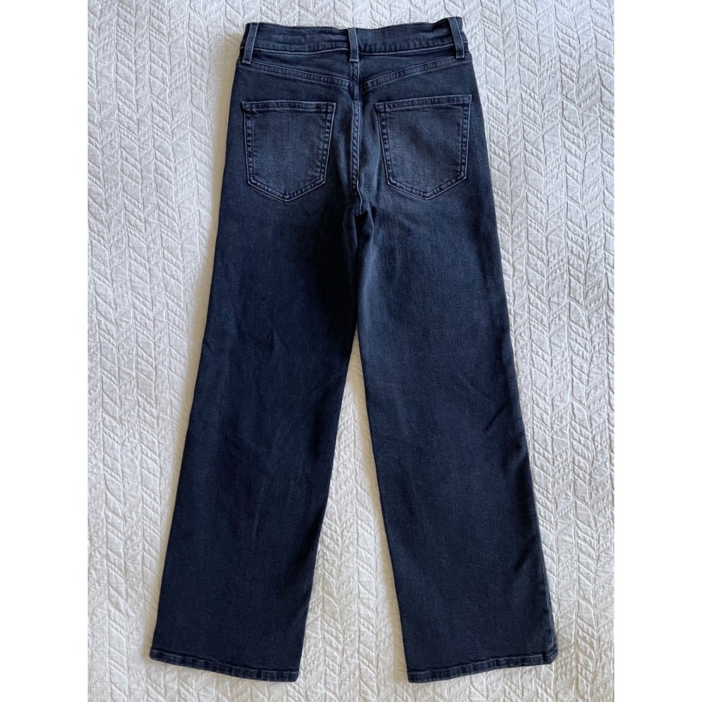 AYR The Secret Sauce Size 25S Date Night Black Wide Leg High Rise Jeans - Picture 4 of 8